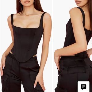 House of CB Rafa Corset Top Black
